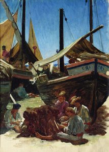 Anzio, o porto de Antoine Auguste Ernest Herbert or Hebert