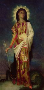 St. Margaret matando o dragão de Antoine Auguste Ernest Herbert or Hebert