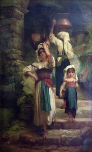 Mulheres de Cervara, 1858 de Antoine Auguste Ernest Herbert or Hebert