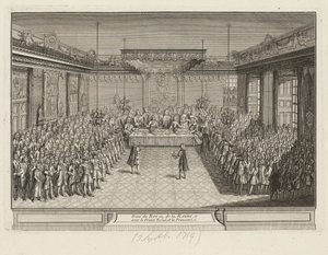 Banquete de exibição no Corner Parade Hall no Palácio de Dresden em 3 de setembro de 1719