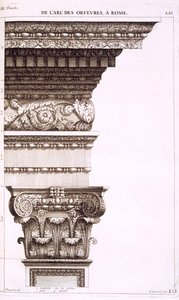Arco dos ourives e ourives, Roma, 1682 de Antoine Babuty Desgodets