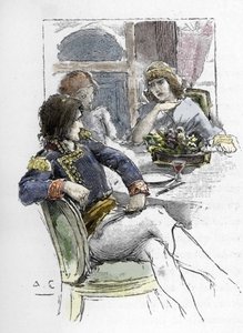 A cantora Giuseppina Grassini (1773-1850) era jovem na presença de Berthier na sala do primeiro cônsul Napoleão Bonaparte que se tornou seu amante