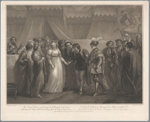 Catherine van Valois em koning Hendrik V van Engeland, 1420 A princesa Catarina de França apresentou a Henrique V de Inglaterra (...) em 1419 / La Princesse Catherine de France (...) (título no objeto) de Antoine Cardon