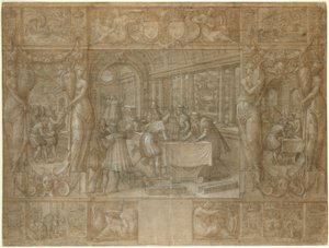Casamento de Henrique II e Catarina de Médicis, O dote de Antoine Caron