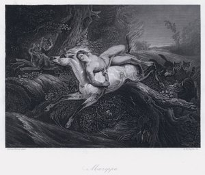 Mazeppa (gravura) de Antoine Charles Horace Vernet