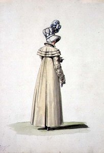 Mulher elegante com capô, ilustração de 