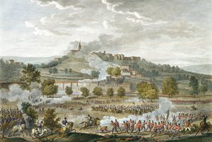 A Batalha de Montebello e Casteggio, 20 Prairial, Ano 8 (9 de junho de 1800), gravado por Jean Duplessi-Bertaux (1747-1819) (aquatint)