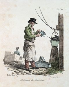 O Lamplighter, gravado por Francois Seraphin Delpech (1778-1825) de Antoine Charles Horace Vernet
