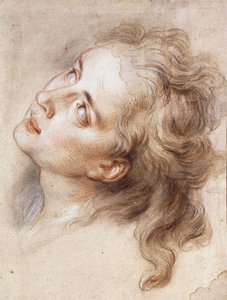 A cabeça de um anjo, olhando para a esquerda, de Antoine Coypel