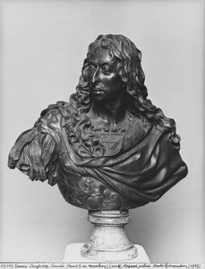 Busto de Luís II Príncipe de Bourbon, conhecido como Le Grand Conde (bronze)