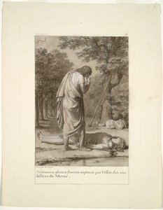 Aristomenes de luto pela morte de Sócrates pela feitiçaria de Meroë ... The Golden Ass, 1795.