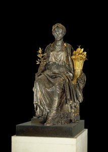 Escultura em prata e bronze La Paix de Antoine Denis Chaudet (1763-1810) e Louis Jean Baptiste Cheret (1760-1832) do Salon de la Paix no Palais des Tuileries. Paris, Museu do Louvre.