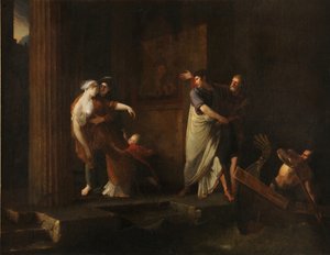 A despedida de Brutus e Portia, 1799 de Antoine Dubost