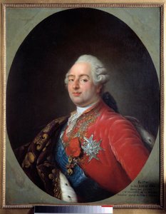 Retrato de Luís XVI (1754-1793), Rei de França. Pintura da oficina de Antoine François (Antoine-Francois) Callet (1741-1823). 1786. Dim. 0,915 x 0,730 m. Paris, Musee Carnavalet