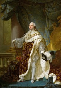 Retrato do rei Luís XVI 1754-1793 em suas vestes de coroação, 1779