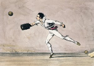 O jogo da bola, de Antoine Jean-Baptiste Thomas (1791-1834), litografia colorida de Um ano em Roma e arredores