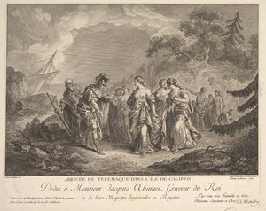 Chegada de Telêmaco na Ilha de Calypso
