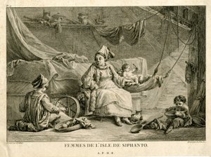 Mulheres da ilha de Siphanto, segundo Jean-Baptiste Hilair (1753-1822)