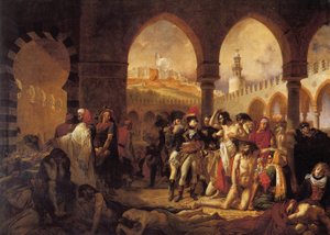  Bonaparte Visitando a Pesthouse em Jaffa de Antoine Jean Gros