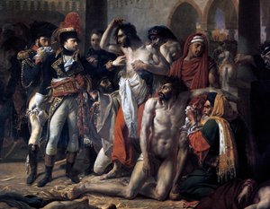 Napoleão Bonaparte visitando a praga de Jaffa, 11 de março de 1799, 1804.