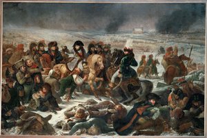 Napoleão no campo de batalha de Eylau, vencido em 9 de fevereiro de 1807 pelas tropas francesas sobre os russos e os prussianos ... de Antoine Jean Gros