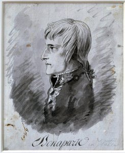 Retrato de Napoleão Bonaparte (1769-1821), General em Chefe da Armee da Itália Desenho com caneta e tinta de Antoine-Jean Gros (1771-1835) século XIX. Sol 0,21x0,16 m Paris, musee du Louvre de Antoine Jean Gros