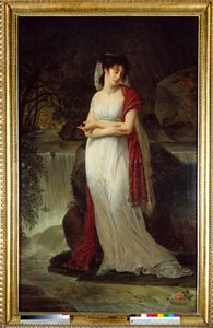 Retrato póstumo de Christine Boyer (1776-1800) Primeira Mulher de Lucien Bonaparte Pintura de Antoine Jean Gros (1771-1835) Sol do século XIX. 2,14x1,34 m. de Antoine Jean Gros