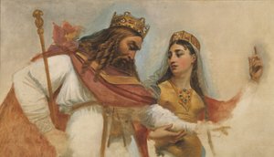 Esboço para a cúpula do Panteão (igreja de Sainte-Geneviève): Clóvis e Clotilde, cerca de 1811 (óleo) de Antoine Jean Gros