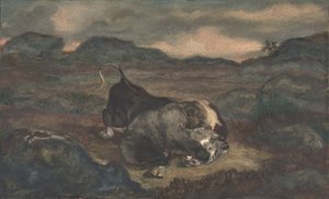 Touro Matador de Ursos, 1810-75. de Antoine Louis Barye