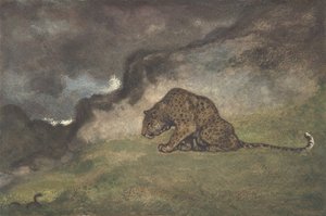Serpente Observando Leopardo, 1810-75. de Antoine Louis Barye