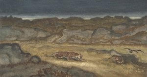 Tigre perseguindo presa ,. de Antoine Louis Barye