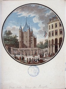 Paris, vista da Torre do Templo - em "Vista pitoresca dos principais edifícios de Paris" pelo Sargento de Antoine Louis Francois Sergent Marceau