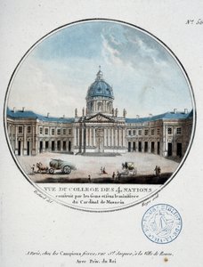 Vue du Collège des Quatre Nations (Institut de France) - em "Picturesque views of the main buildings of Paris", por Sargento de Antoine Louis Francois Sergent Marceau
