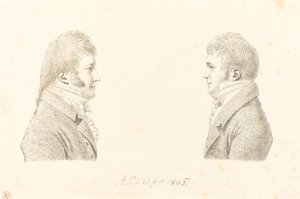 Autorretrato e irmão do artista de Antoine Marie Philippe Louis d