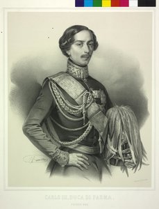 Duque de Parma Carlos III (litografia) de Antoine Maurin