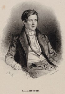 Retrato do pianista e compositor Franz Hünten 1793-1878. de Antoine Maurin