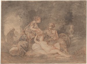 Ló e suas filhas de Antoine Pesne