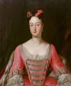 Princesa Wilhelmine da Prússia (1709-1758), Margravina de Brandenburg-Bayreuth - Antoine Pesne (1683-1757). Óleo sobre tela Dimensão : 79,5x65,5 cm Colecção Privada de Antoine Pesne