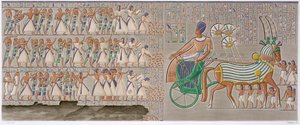 Relevos de baixo coloridos egípcios antigos, 1822 de Antoine Phelippeaux