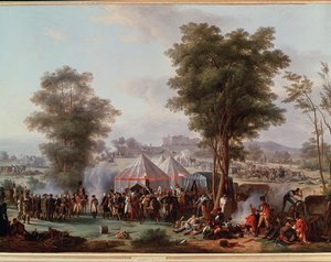 Bivouac do Imperador Napoleão I, perto do castelo de Ebersberg na Áustria 4/05/1809 (Pintura