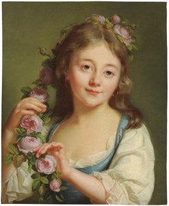 Moça com uma guirlanda de rosas
