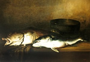 Peixe do Mar, c.1870 (óleo sobre tela) de Antoine Vollon