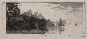 Casa de campo em um Rocky Promentory ao longo de um rio.