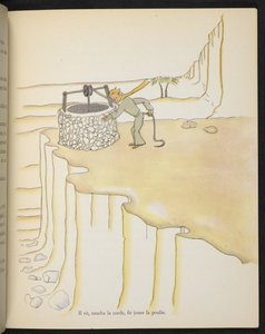 O Principezinho junto ao poço, ilustração de "O Principezinho", de Antoine de Saint-Exupéry