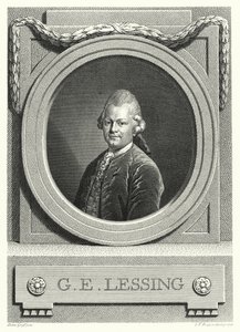 Gotthold Ephraim Lessing, Iluminista alemão; filósofo, escritor e dramaturgo (gravura) de Anton (after) Graff