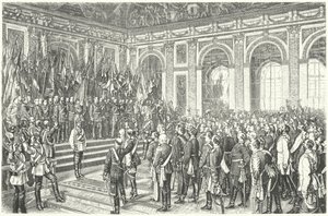 Wilhelm I da Prússia proclama Imperador da Alemanha em Versalhes de Anton Alexander von (after) Werner