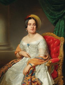 Retrato de Louise von Wertheimstein 1813-1890, nascida Biedermann, 1845.