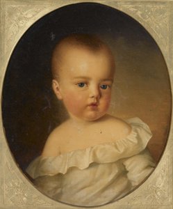 Retrato de Maria Teresa da Áustria-Este 1849-1919 quando criança, 1850