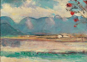 Pinzgau Landscape com o Steinernes Meer, por volta de 1916 de Anton Faistauer