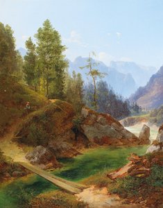 Vista dos Alpes Altos perto de Weichselboden, na Estíria de Anton Hansch